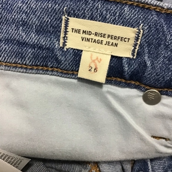 NWOT Madewell The Mid-Rise Perfect Vintage Jean in Enmore Wash Size 26. - Picture 9 of 12